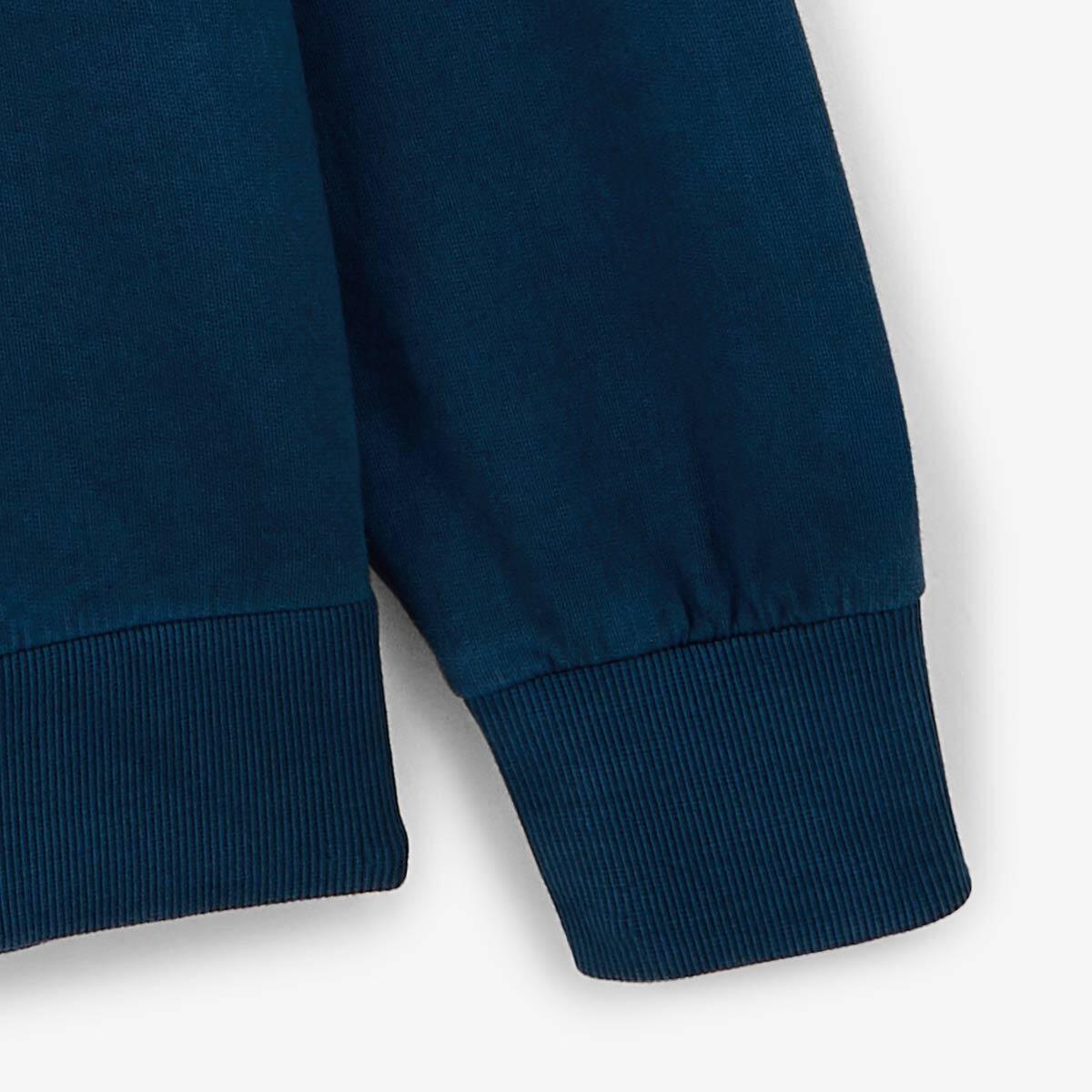 Sudadera con cuello redondo Archives teñida en azul ópalo desgastado, de algodón 5/6