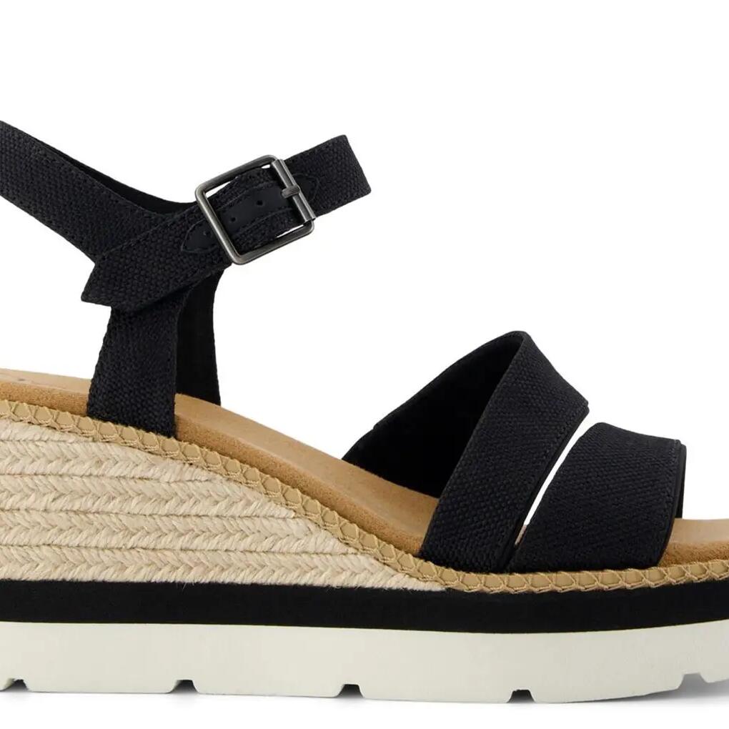 Women's Athletics Sandals - Wedge Rope Platform - Toms Darya - Black