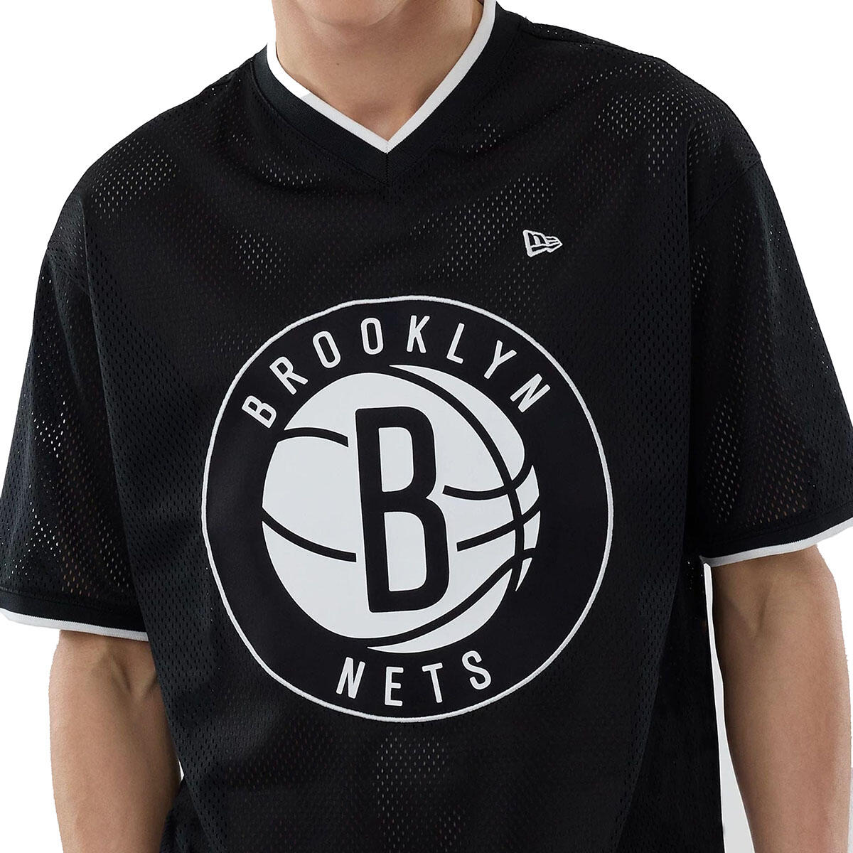 New Era Herren T-Shirt Mesh Oversized NBA Brooklyn Nets Logo 5/7