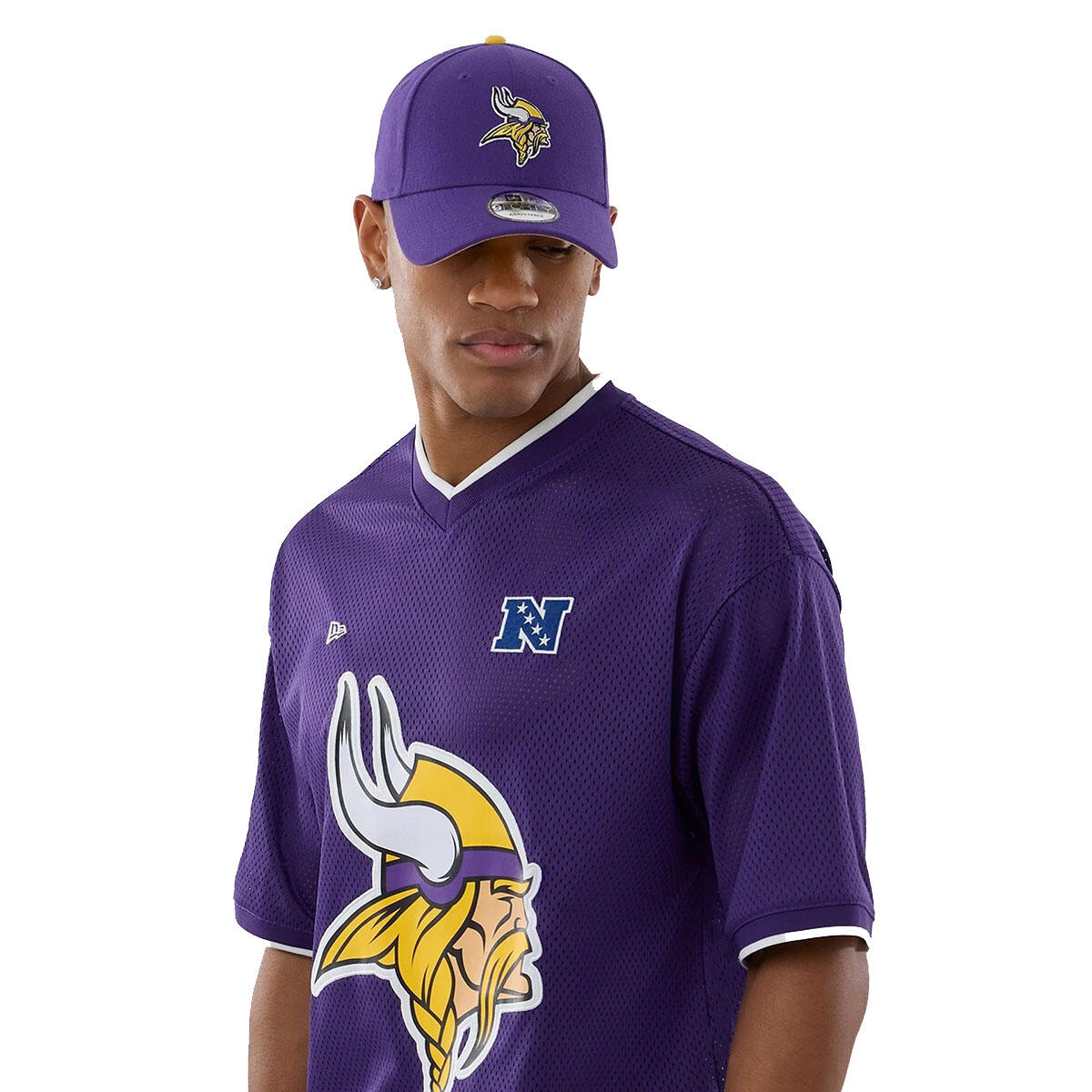 New Era Herren T-Shirt Mesh Oversized NFL Minnesota Vikings Logo 6/7