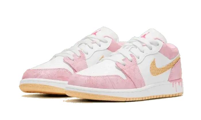 Jordan 1 Low Paint Drip (GS) - Kids' Leather Low-Top 2/3