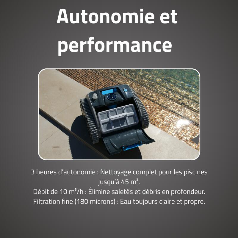 Bestway Robot piscine sans fil Opale nettoyage fond et parois 45 m² max 3/6