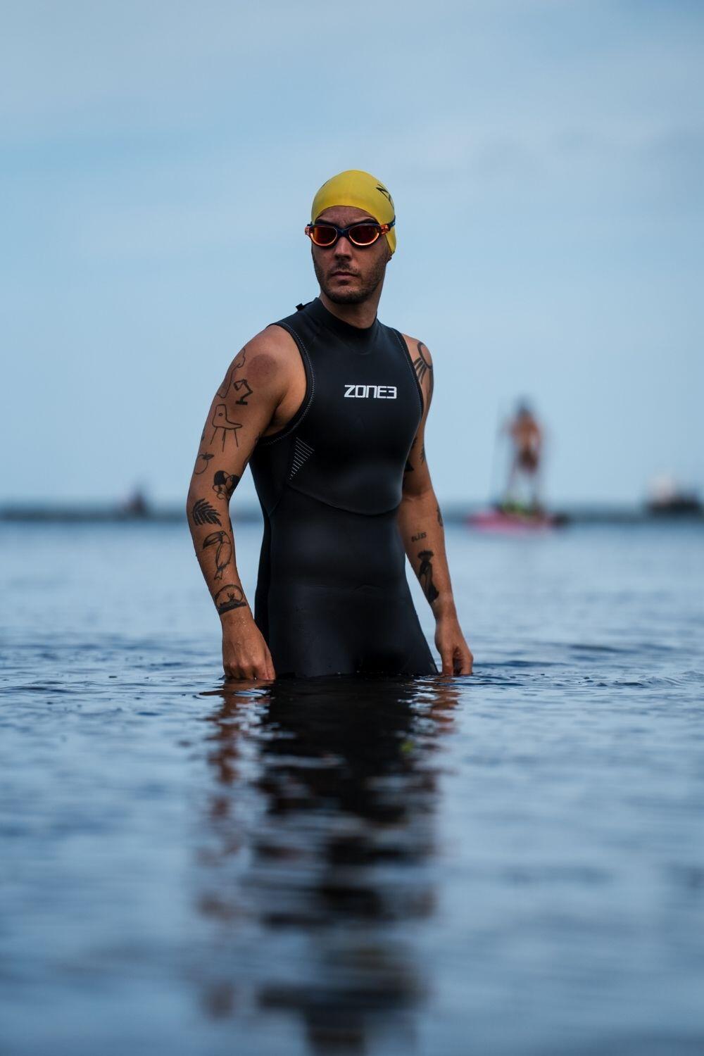 Pianka triathlonowa męska ZONE3 Glide Sleeveless Wetsuit 4/7