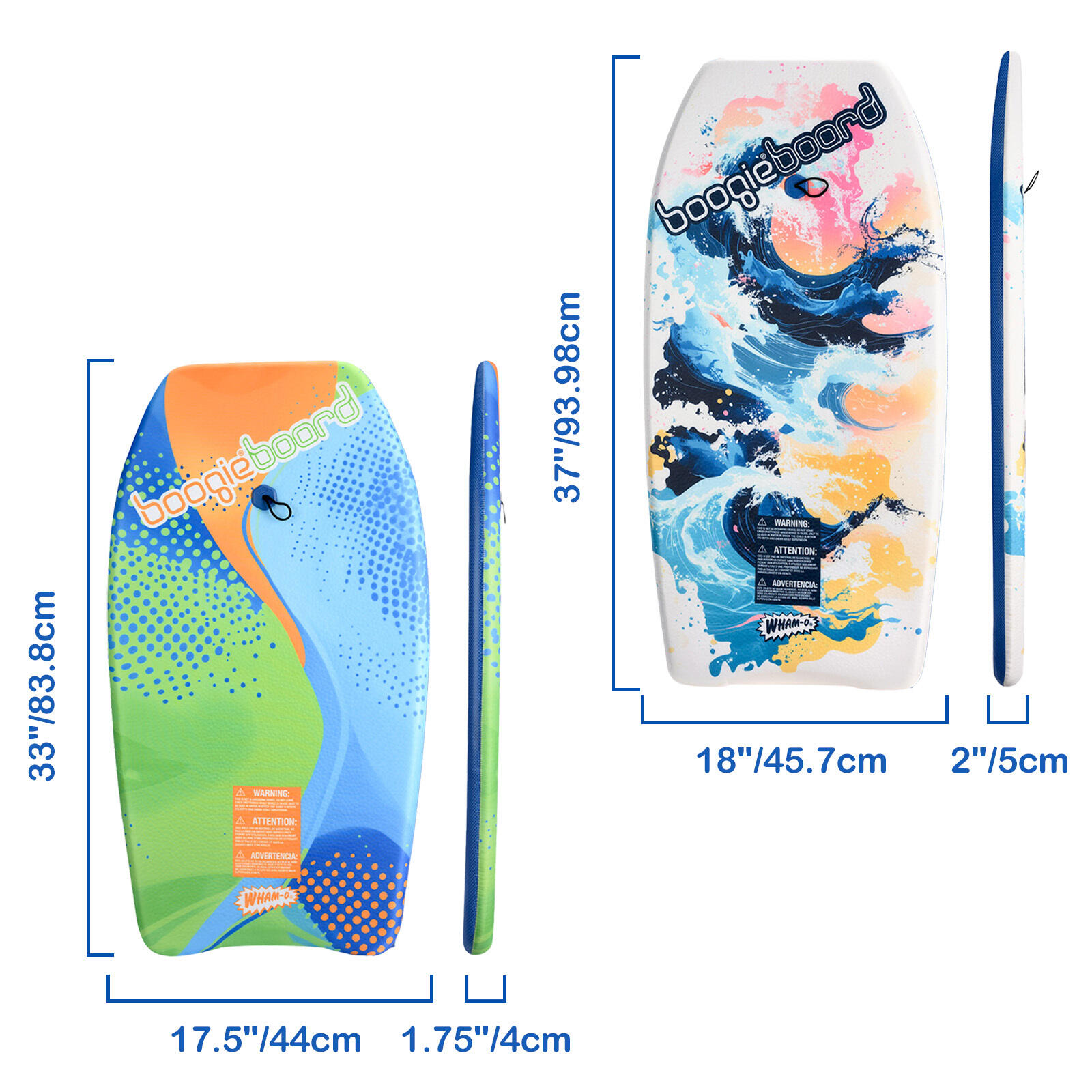 Bodyboards 2er-Set Fiberclad Phuzion Core mit Leash für Pool & Strand 3/7