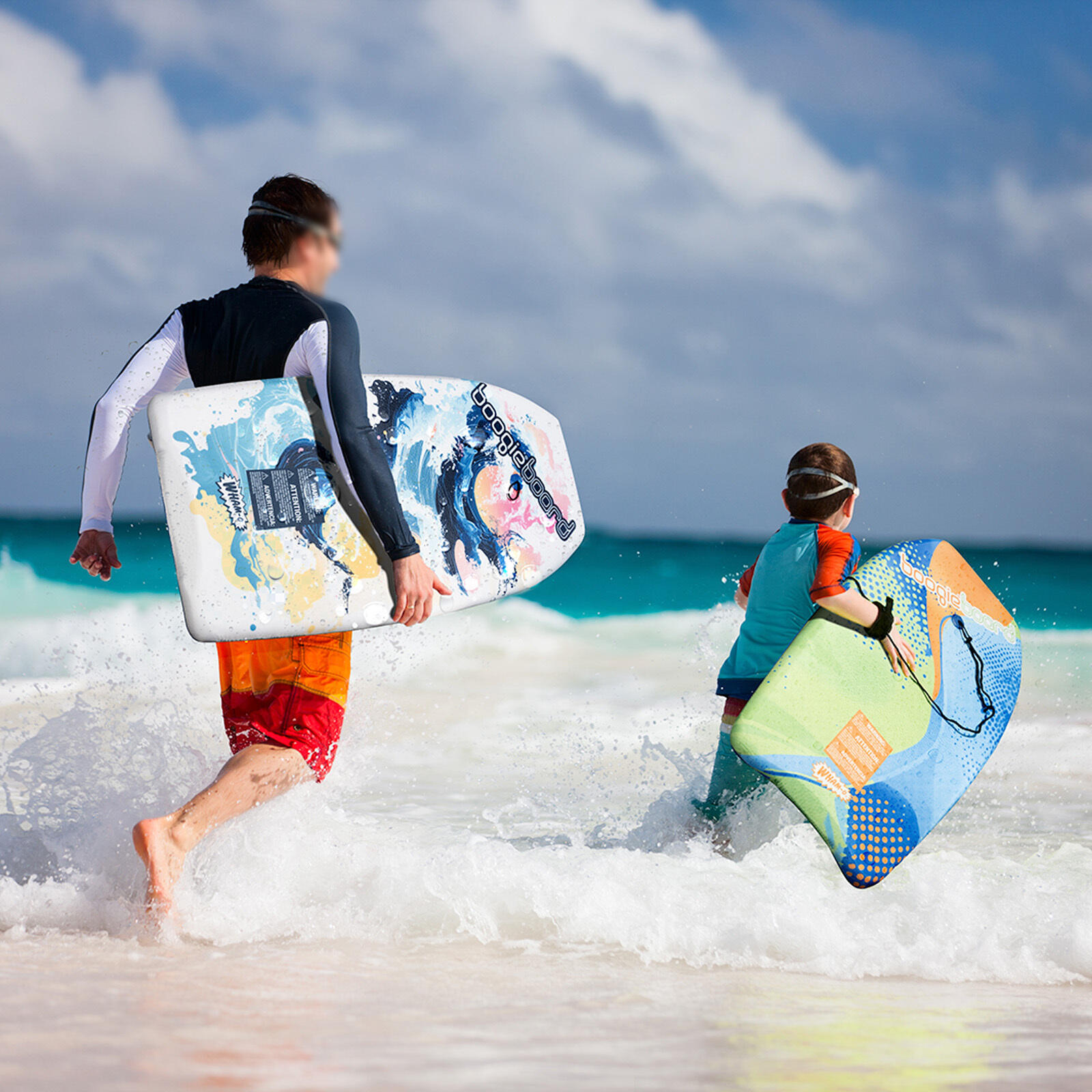 Bodyboards 2er-Set Fiberclad Phuzion Core mit Leash für Pool & Strand 5/7