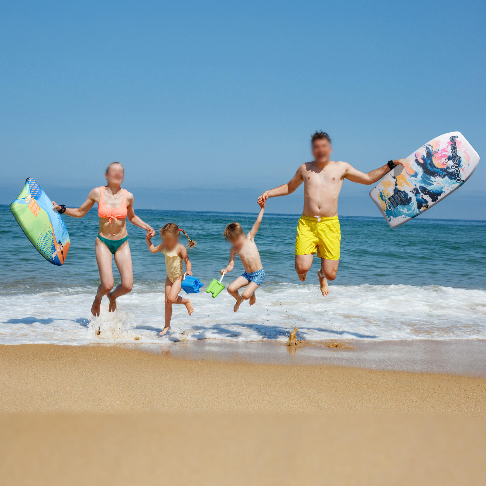 Bodyboards 2er-Set Fiberclad Phuzion Core mit Leash für Pool & Strand 7/7