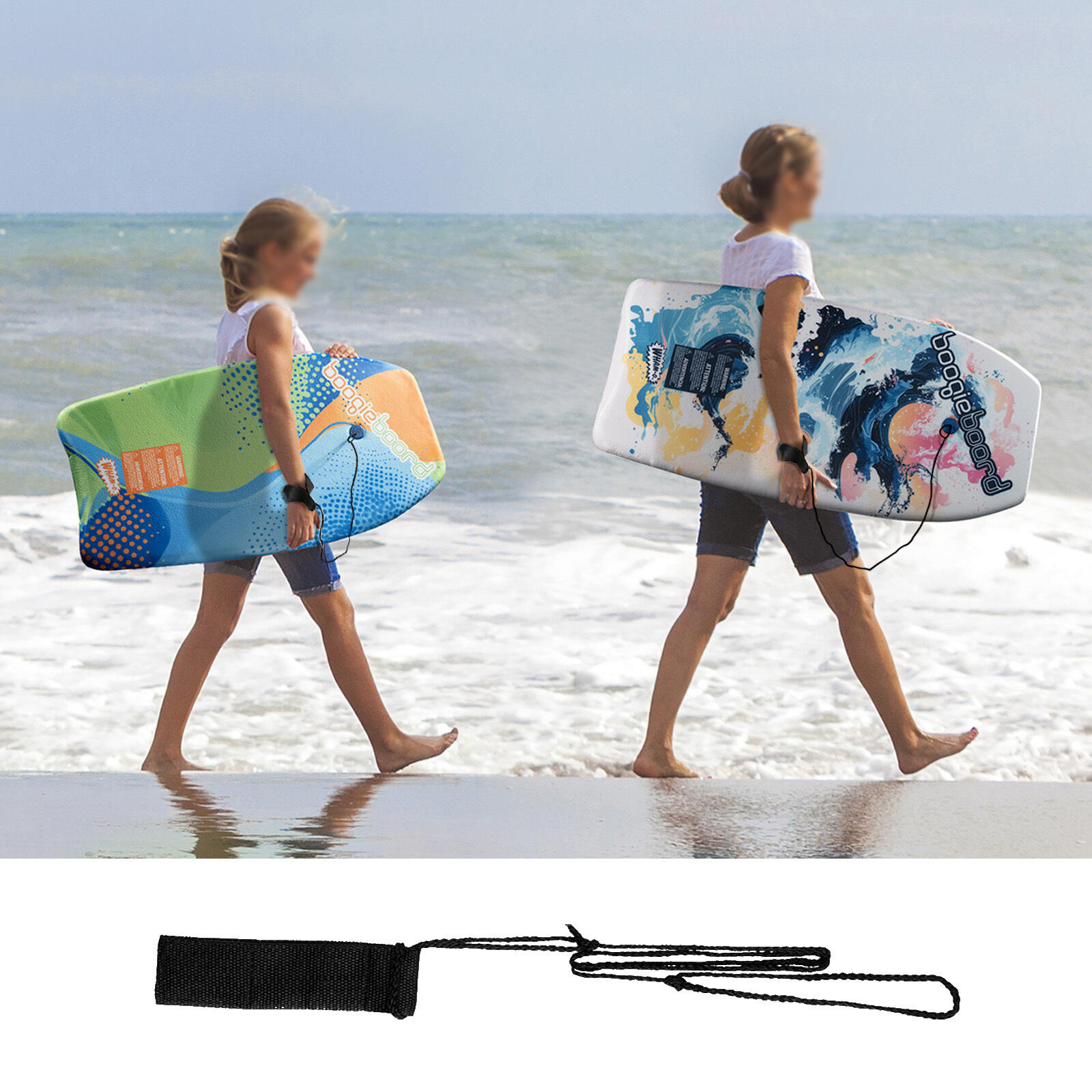 Bodyboards 2er-Set Fiberclad Phuzion Core mit Leash für Pool & Strand 4/7