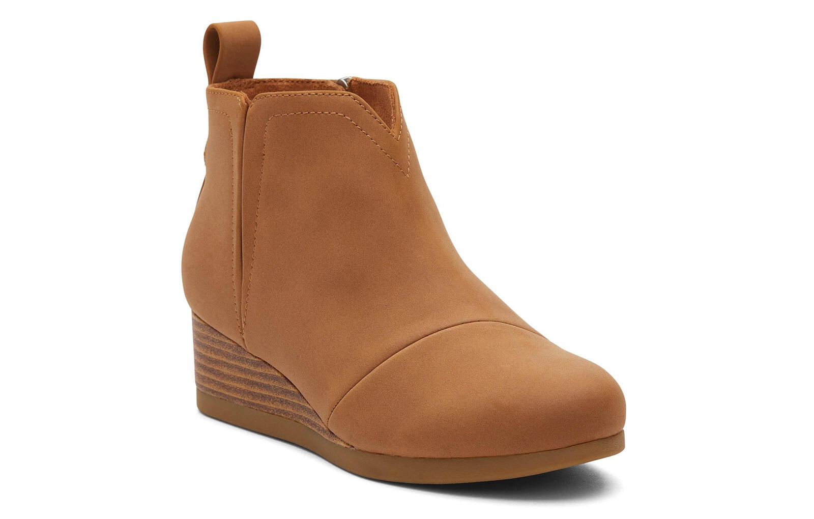Toms Clare Girls Booties - PU Nubuck and Textile Mid Boots, Zip Closure 2/4