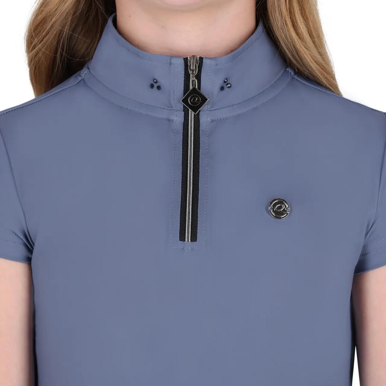 Reit-Poloshirt für Mädchen QHP Aubree 3/5