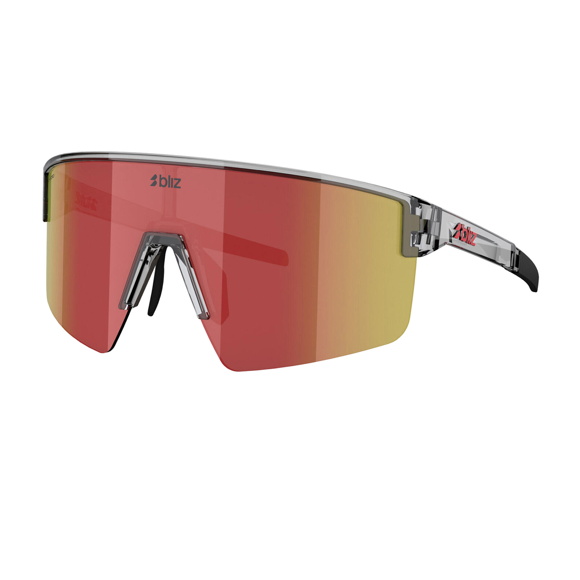 Bliz P004 L Grigio Scuro Trasparente/Rosso Occhiali Unisex 6/6
