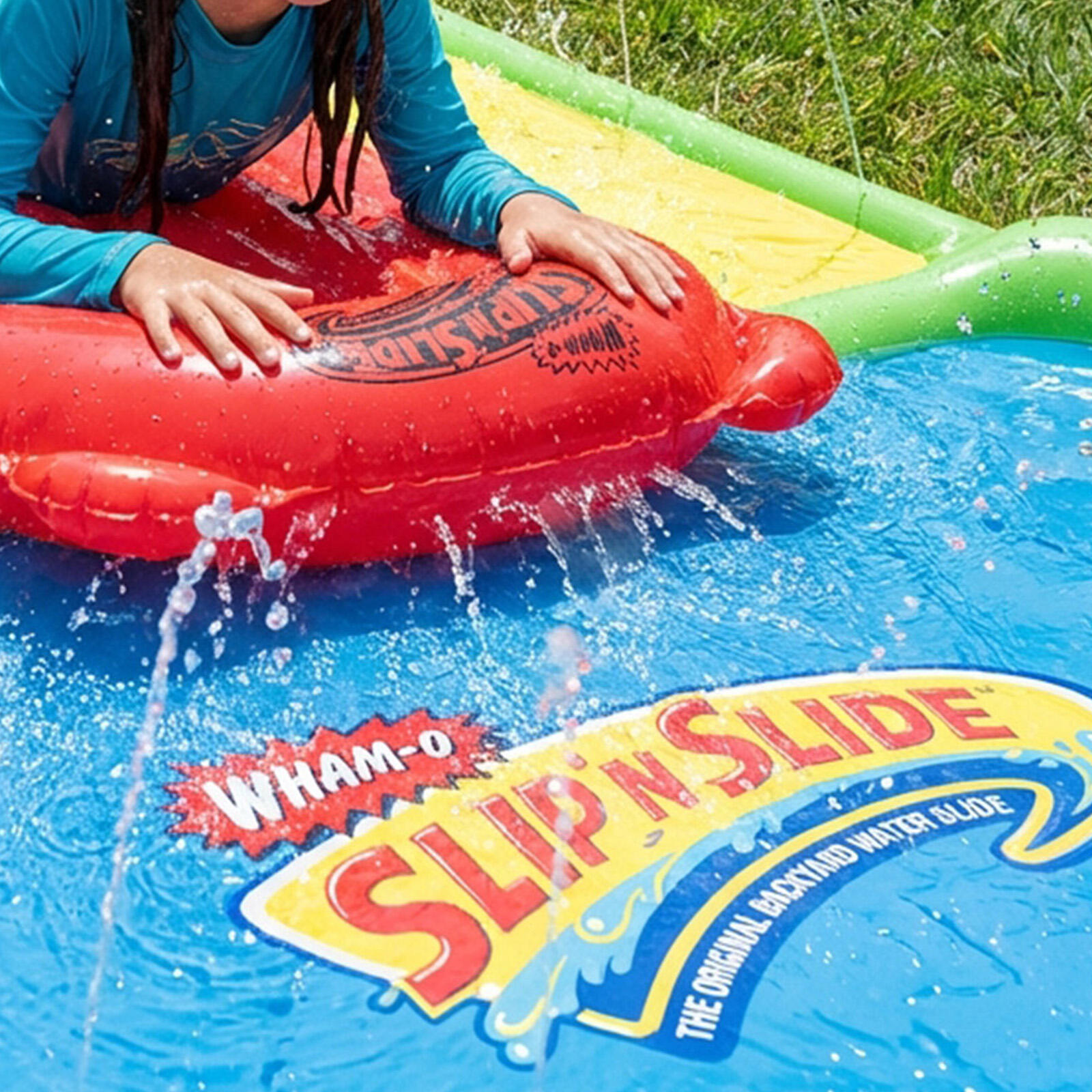 Slip N Slide Tobogán Acuático 5,5m Carril Doble con Piscina & Bodyboards 2 4/7