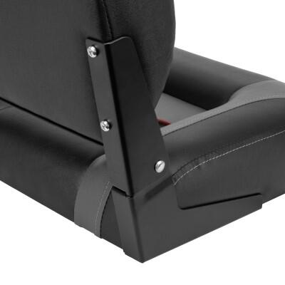 Waterside Luxus Low Back Boatseat - Zwart/Grijs - Bootstoel 3/6