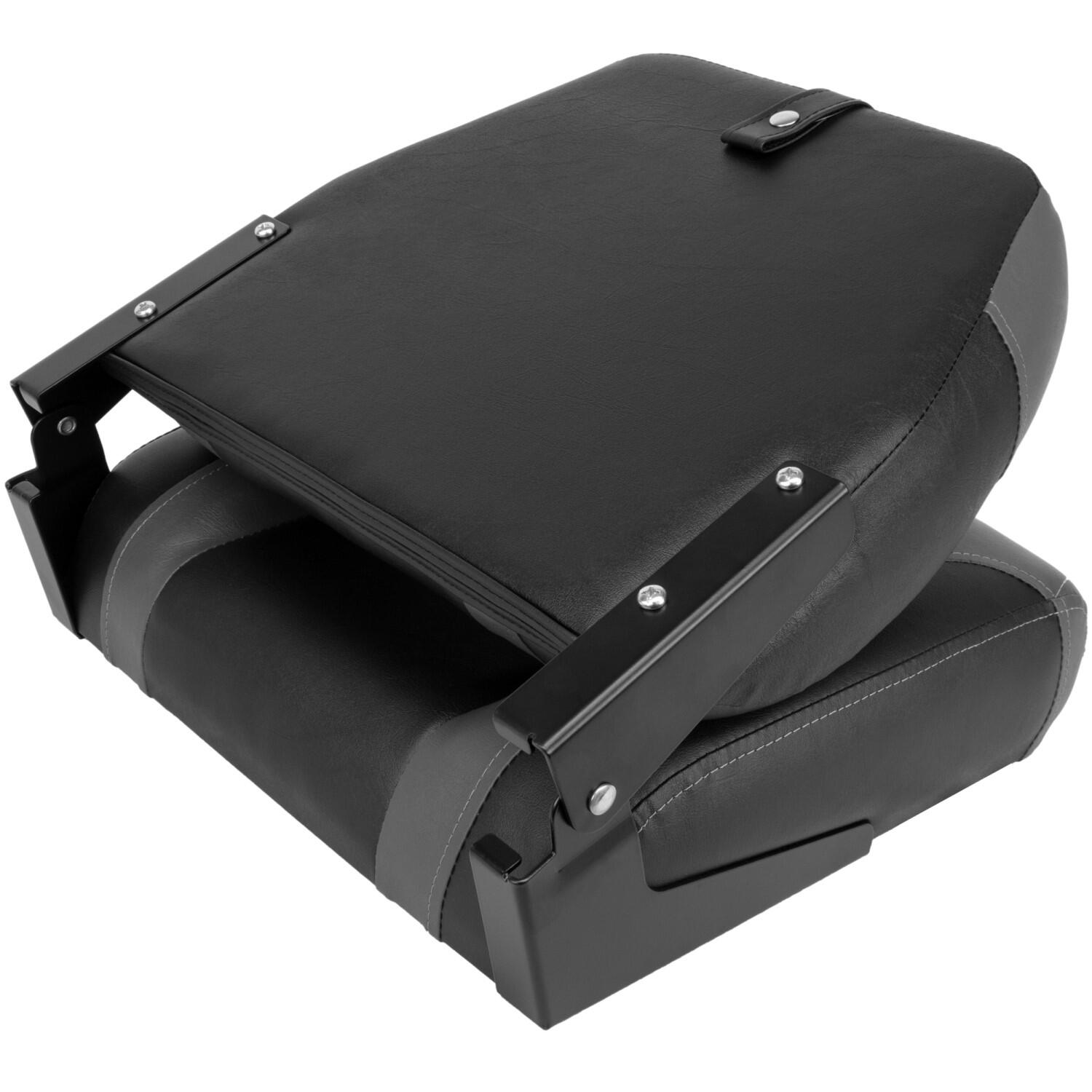 Waterside Luxus Low Back Boatseat - Zwart/Grijs - Bootstoel 2/6