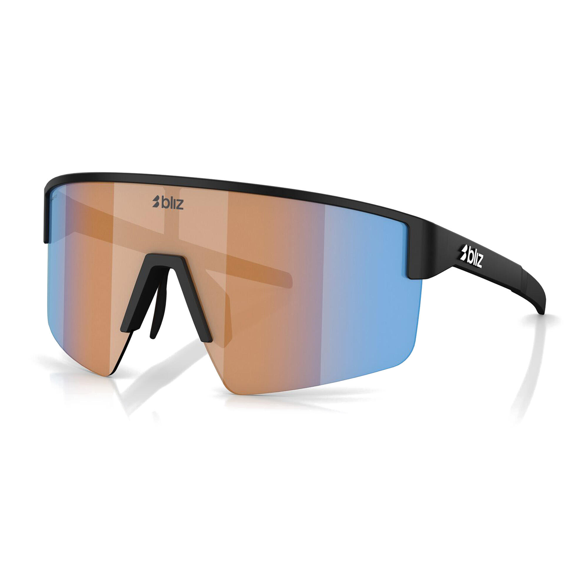 Bliz P004 Unisex Zonnebril Zwart Mat/Corail Oranje Blauw Spiegel 6/6