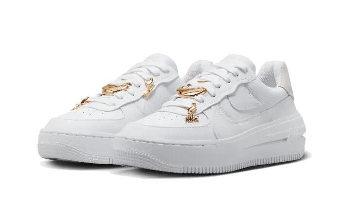Nike Air Force 1 Low PLT.AF.ORM Bling White Metallic Gold (W) 2/3