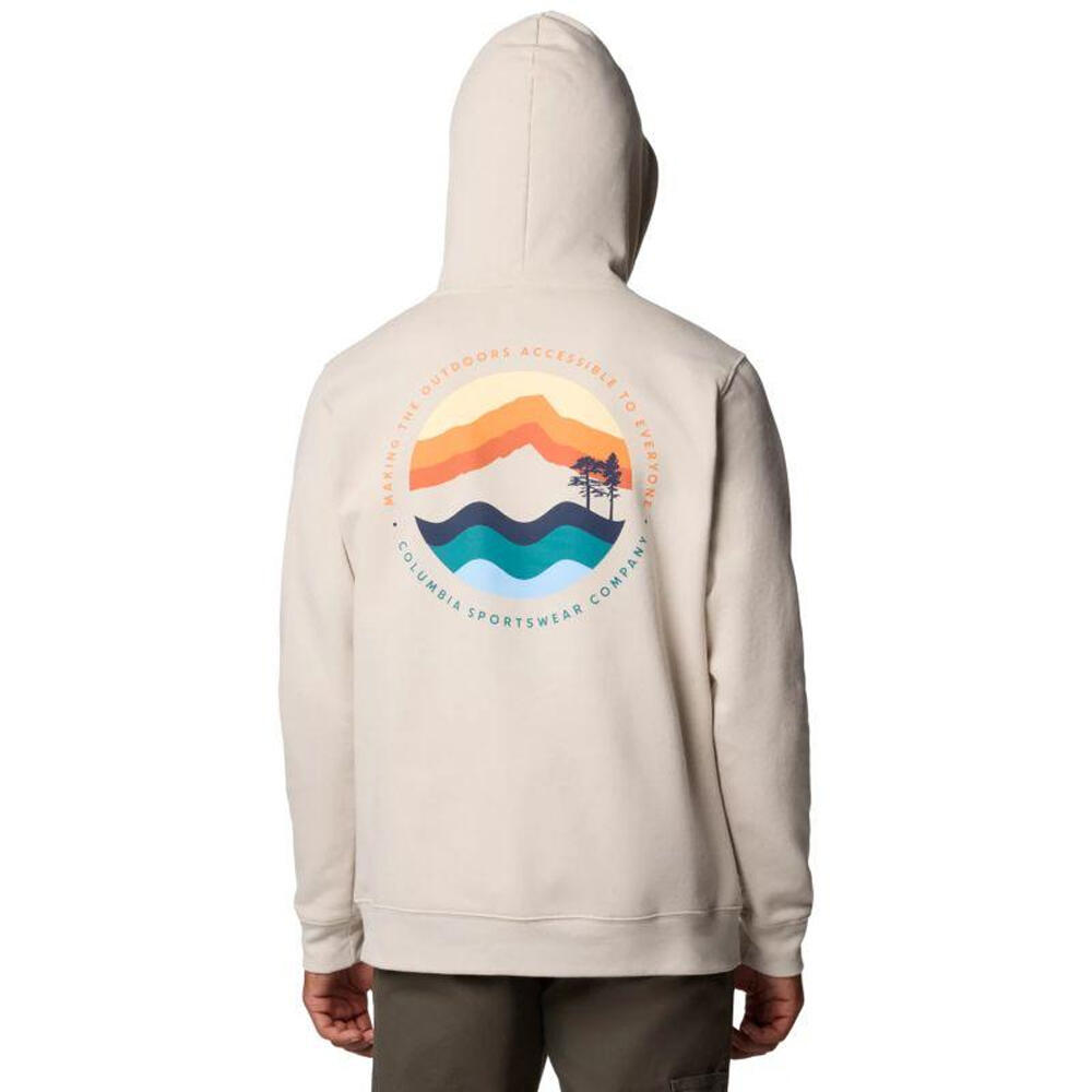 Sudadera Trek Diseño Gráfica para Hombre Beige 2/3