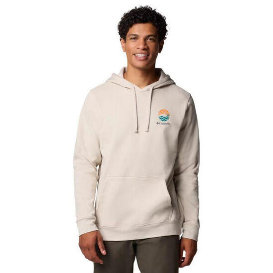Sweat À Capuche Motif/style Graphique TREK Homme (Beige)