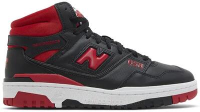 Schoenen - basketbal - 650r - hi-top leer - zwart/rood