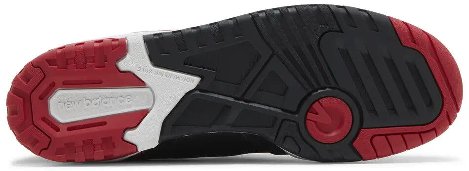 schoenen - basketbal - unisex - 650r - hi-top, leer, color-block - zwart/rood. 3/5
