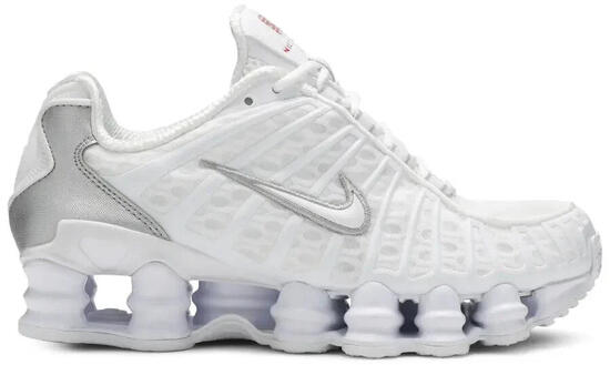 Shox TL White Metallic Silver Max Orange - Taille : 47 EU