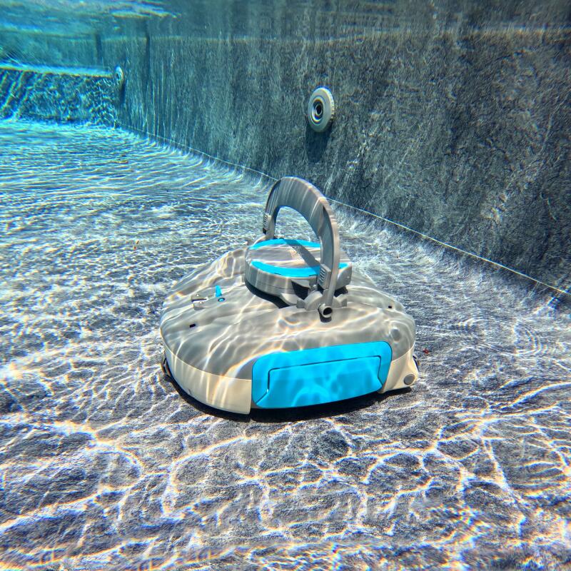 Bestway Robot piscine sans fil Agathe nettoyage fond plat 15 m² max 6/7