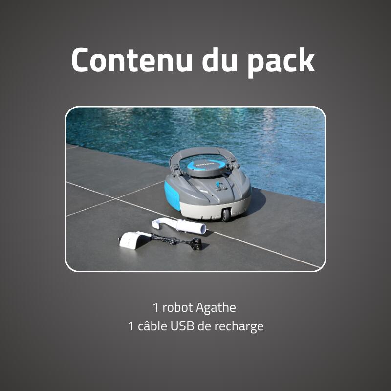 Bestway Robot piscine sans fil Agathe nettoyage fond plat 15 m² max 5/7