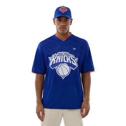 New Era Herren T-Shirt Mesh Oversized NBA New York Knicks Logo