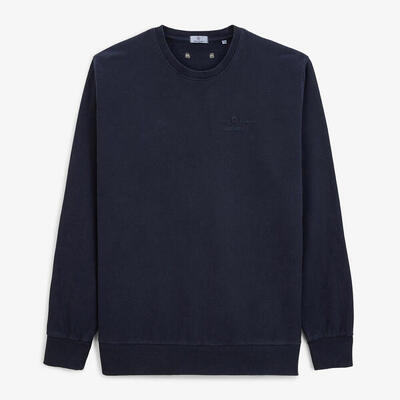 Sweater met ronde hals archives old dye in marineblauw katoen