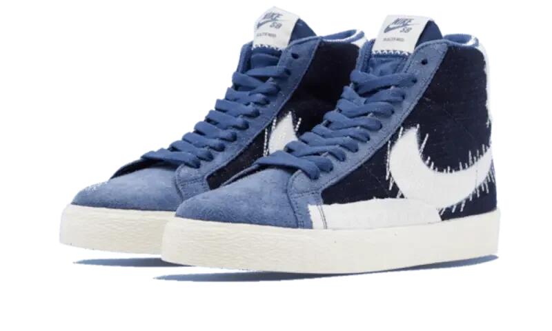 Nike SB Zoom Blazer Mid Sashiko Mystic Navy 2/3