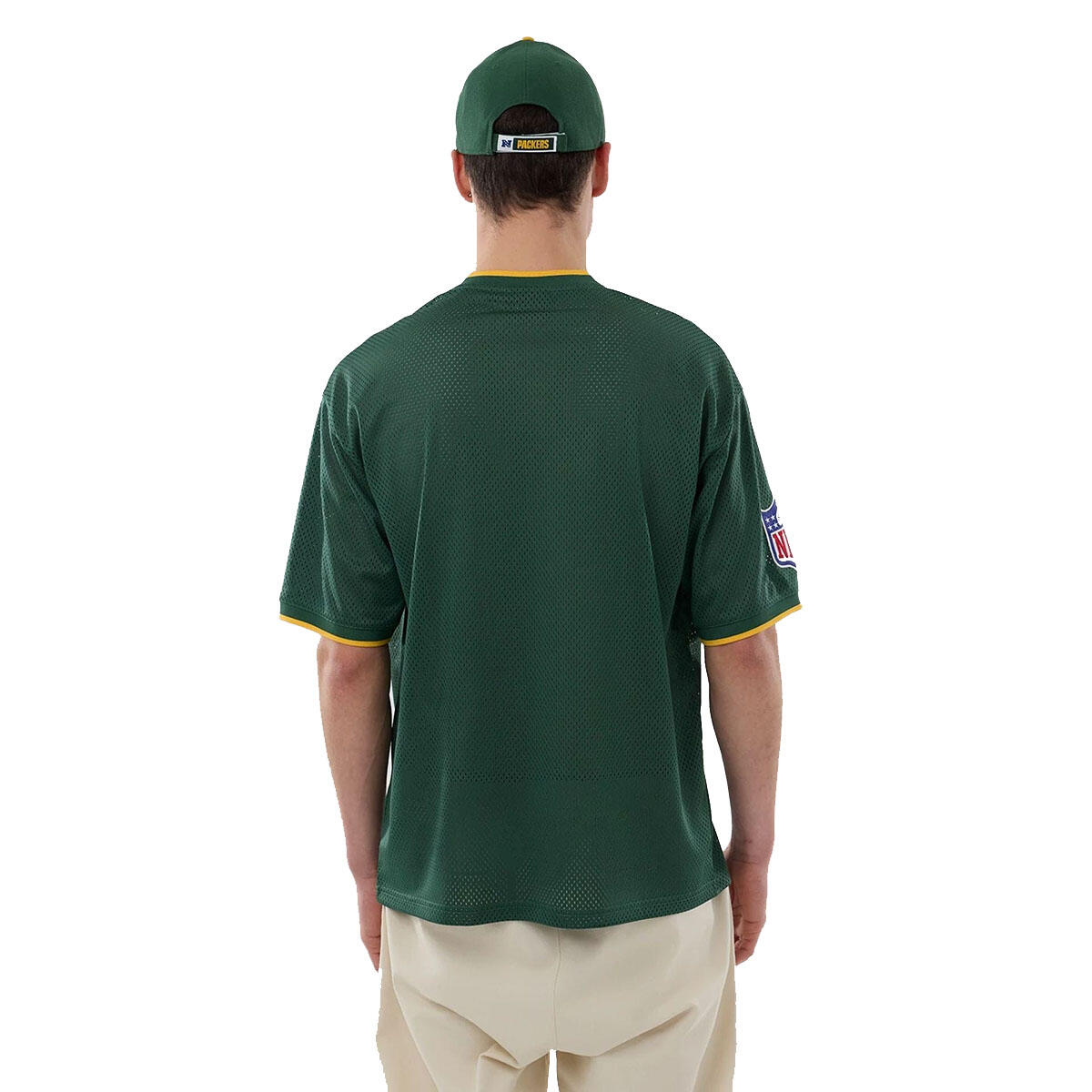 New Era Herren T-Shirt Mesh Oversized NFL Green Packers Logo 2/7