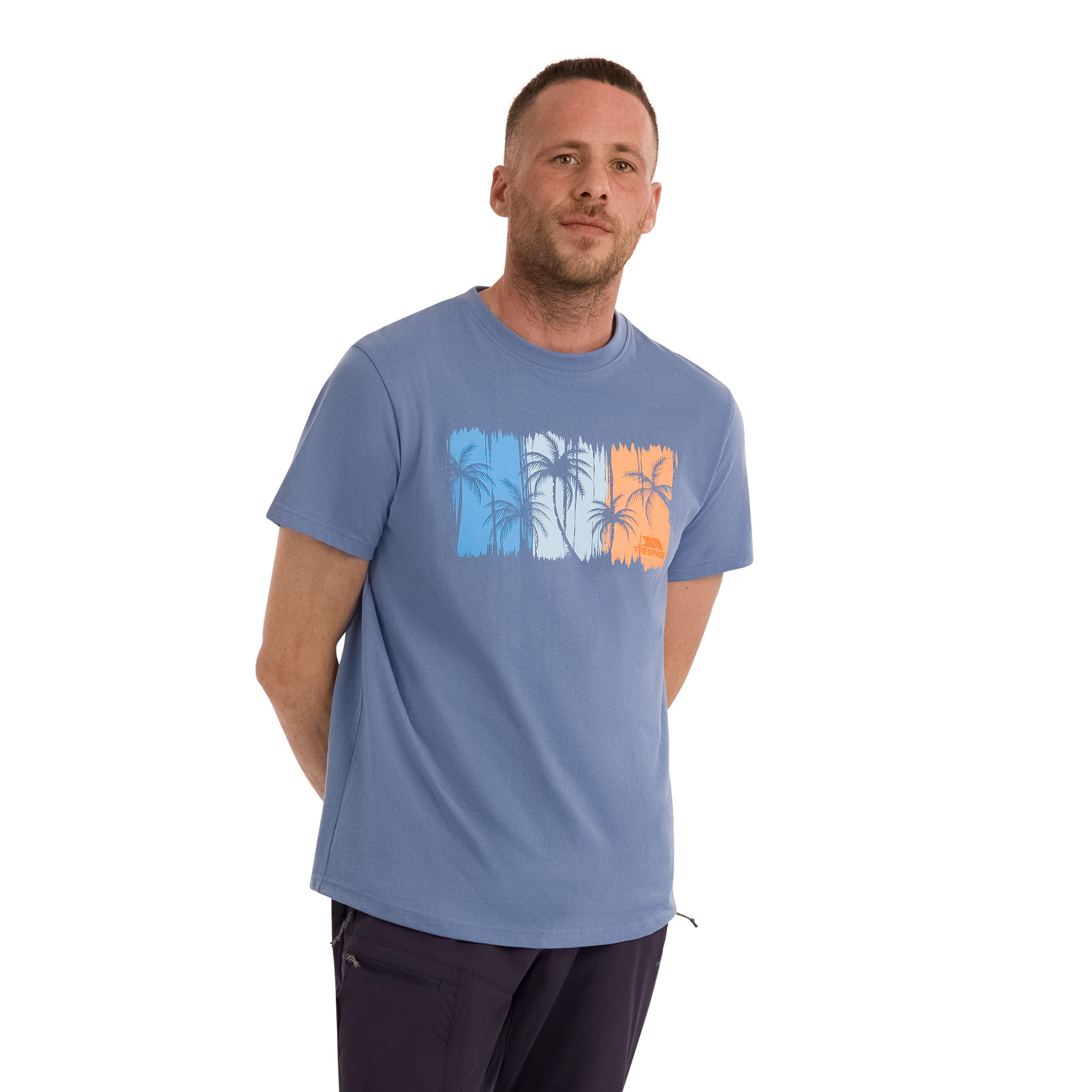 Mens Short Sleeves Round Neck Quick Dry T-Shirt - Sunbathe 3/5