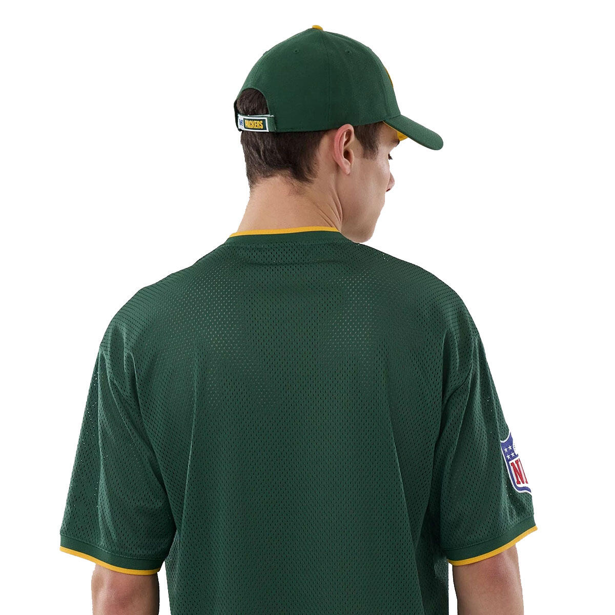New Era Herren T-Shirt Mesh Oversized NFL Green Packers Logo 4/7