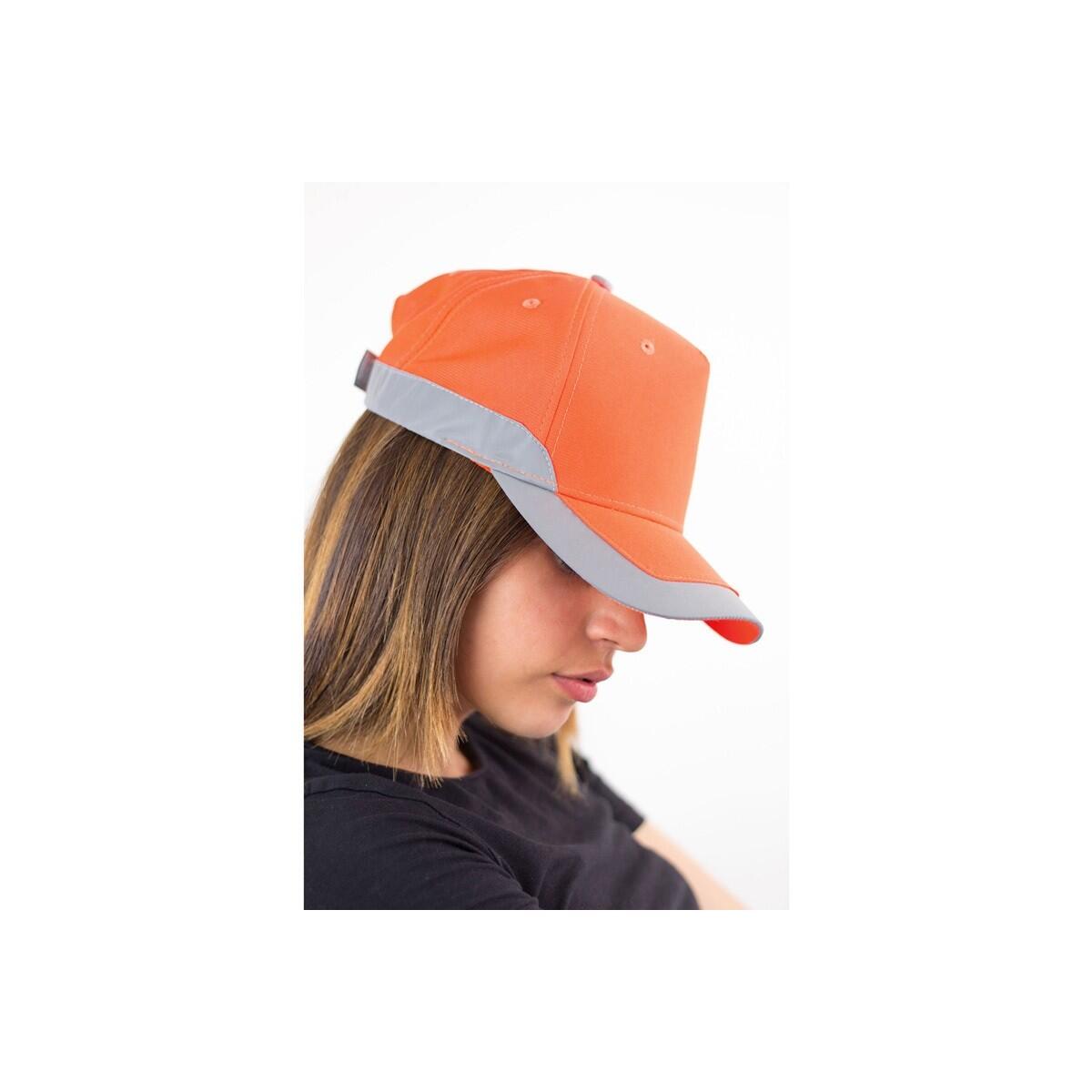 Helpy 5 Panel Reflective Cap (Safety Orange) 5/5