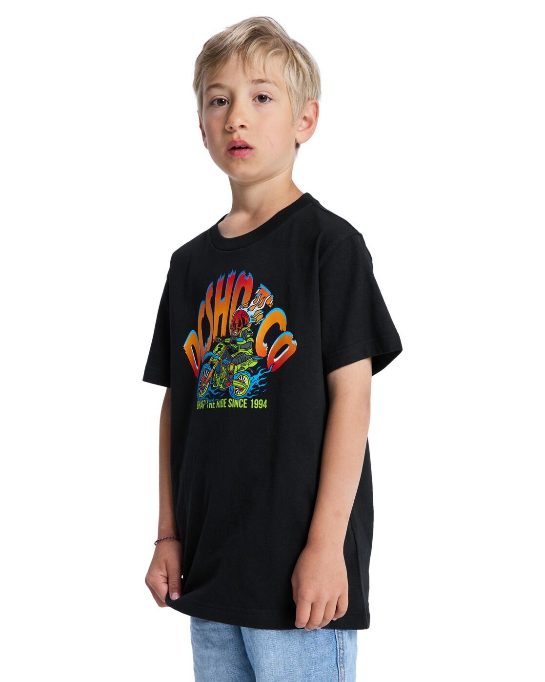 Camiseta de manga corta BRAP THE RIDE Negro Niño 3/4