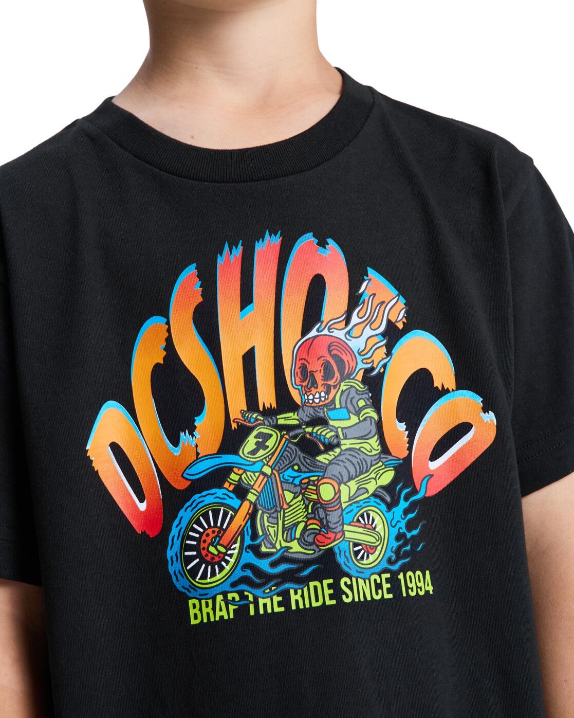 Camiseta de manga corta BRAP THE RIDE Negro Niño 4/4