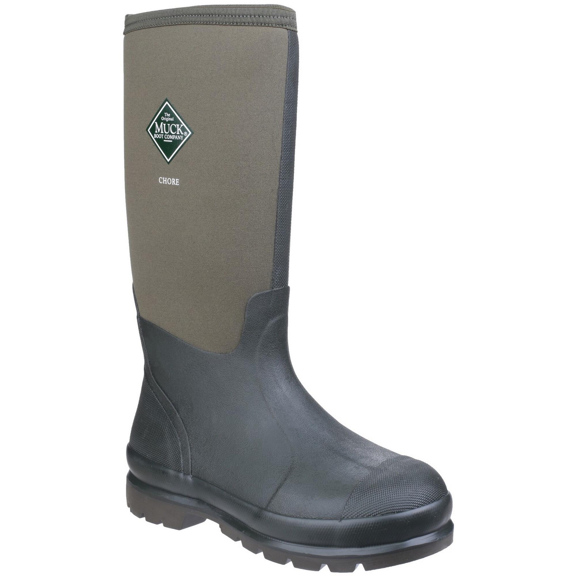 Unisex Chore Classic Hi Patterned Wellingtons (Moss) 1/4