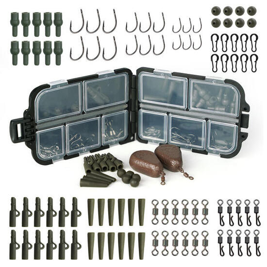 Set carpe complet 74 pcs avec boîte montages et plombs