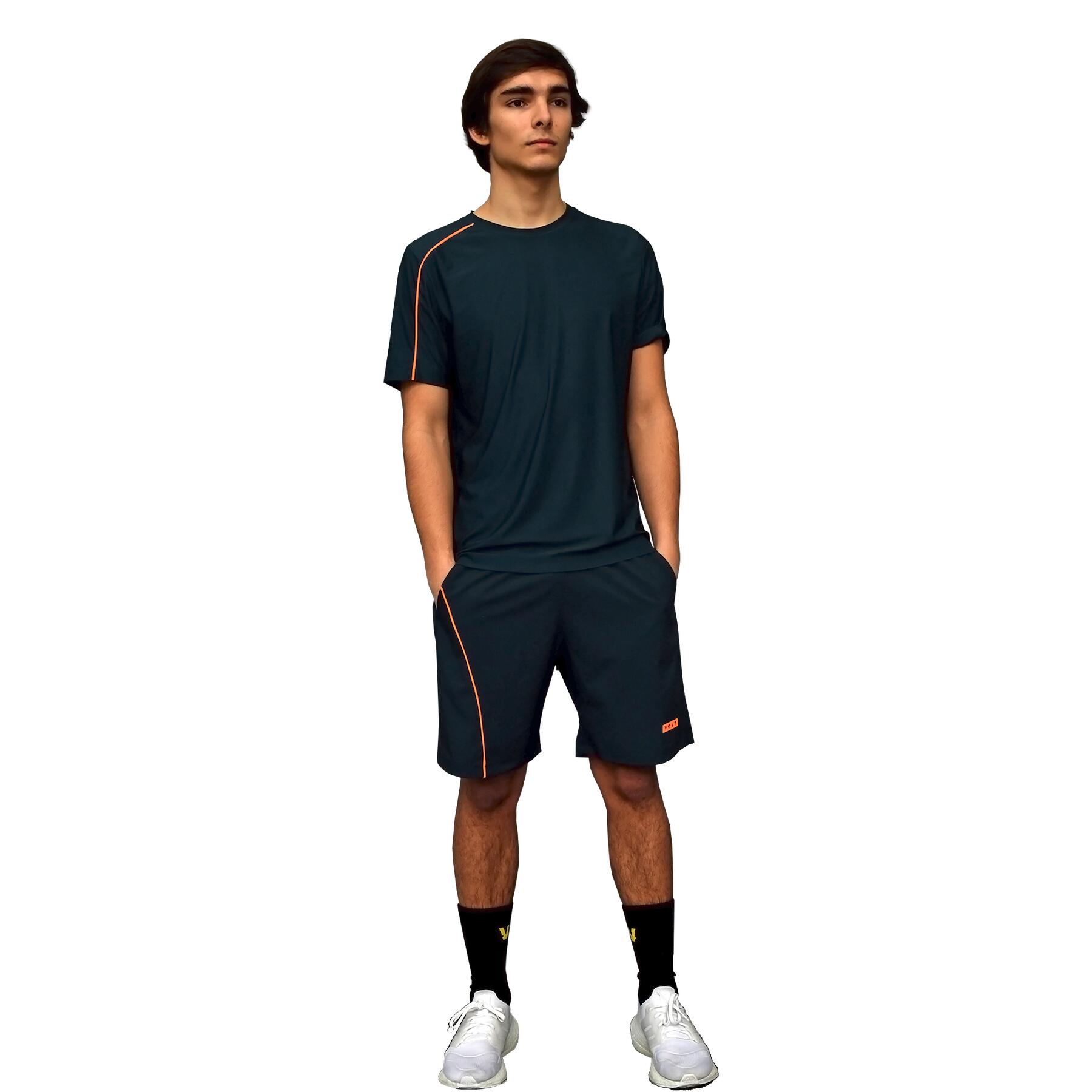 Camiseta de pádel Performance Azul & Naranja 4/5
