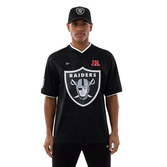 New Era Herren T-Shirt Mesh Oversized NFL Las Vegas Raiders Logo