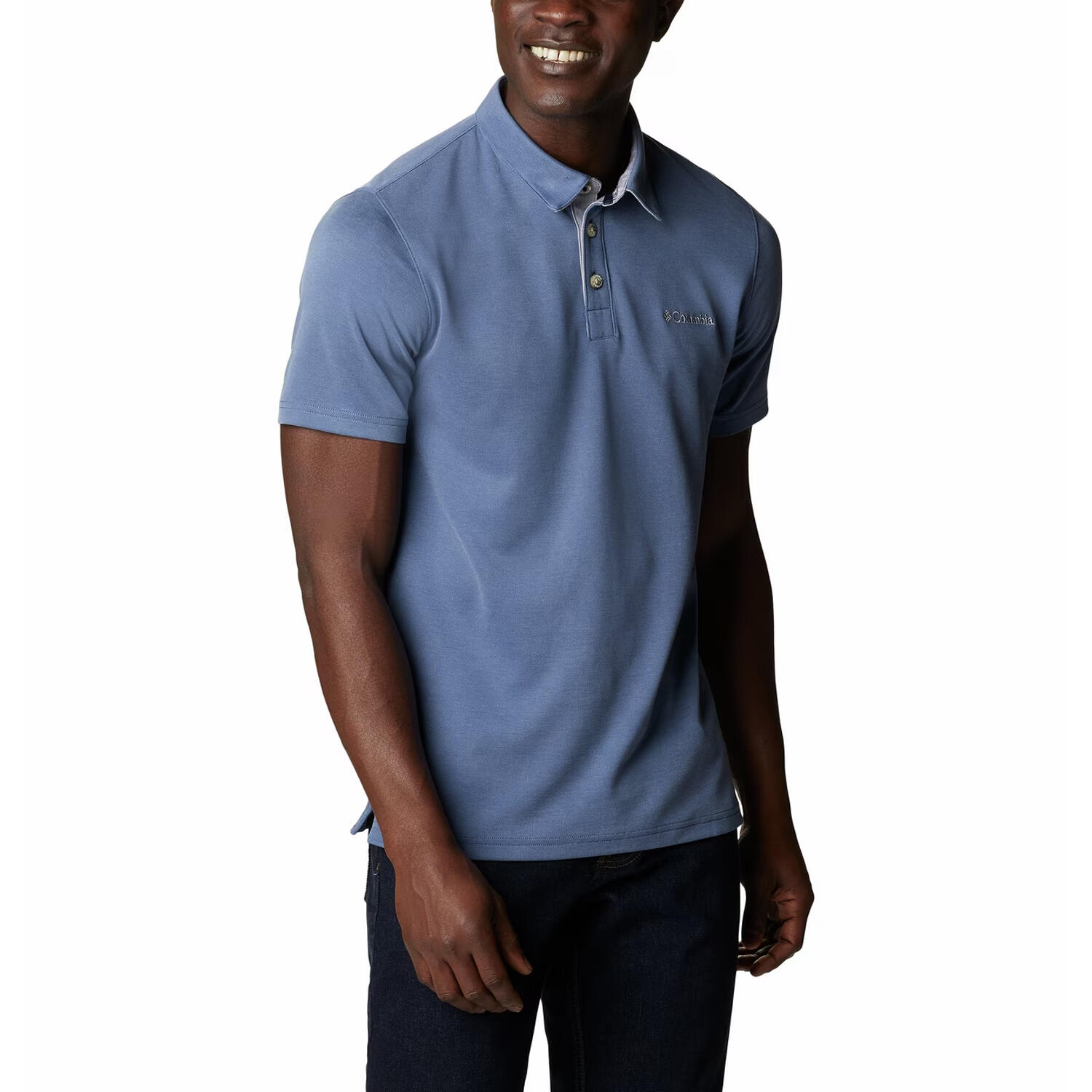 Camisa pólo Nelson Point para homem (Azul) 4/6