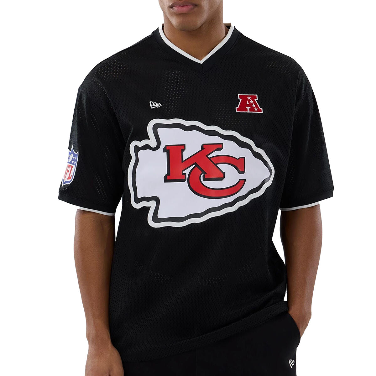 New Era Herren T-Shirt Mesh Oversized NFL Kansas City Chiefs 4/7