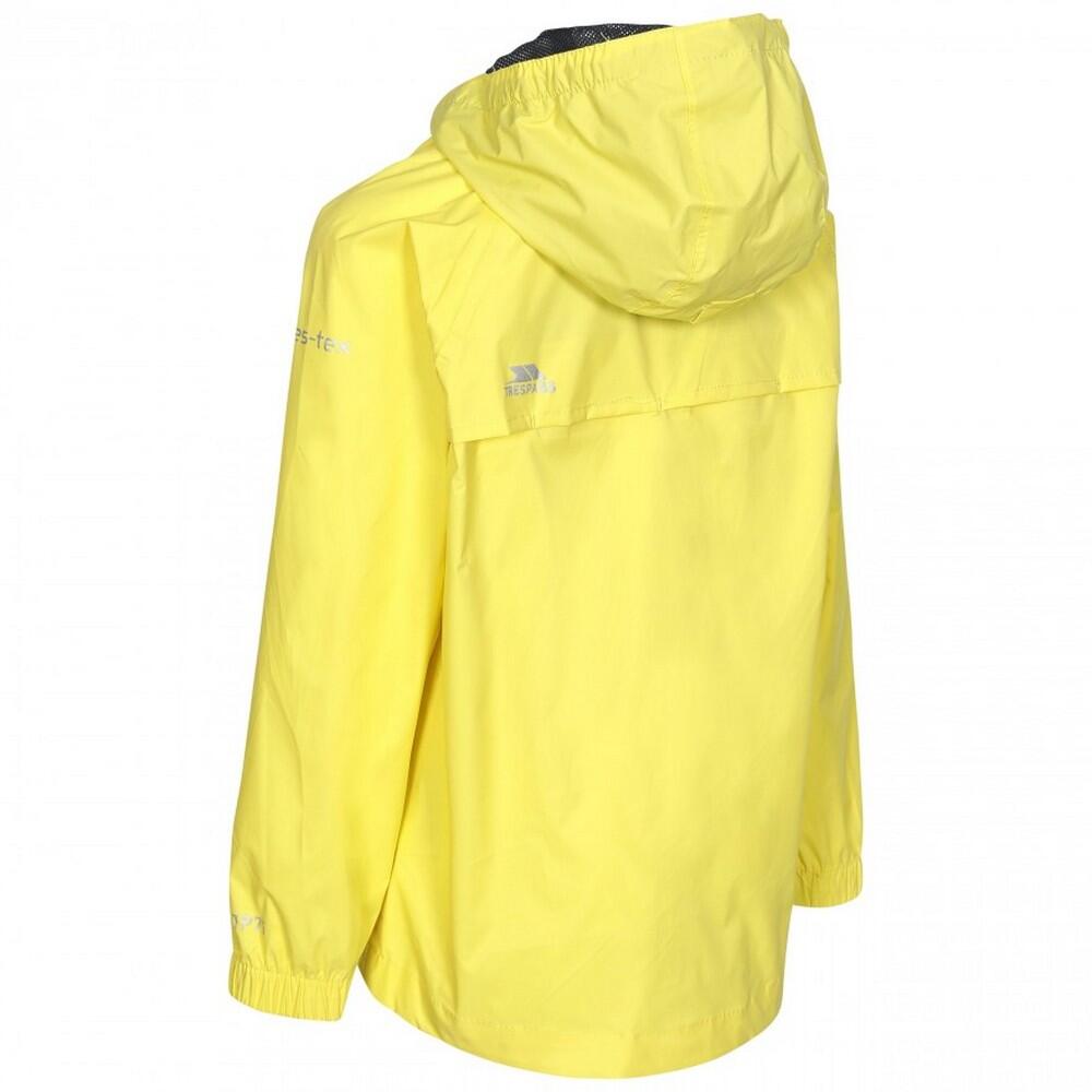 Kinderen/Kinderen Qikpac Waterdichte Packaway Jacket (Geel) 2/5