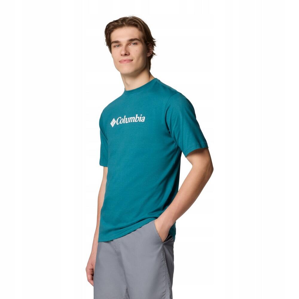Maglietta Logo Uomo Columbia Basic Blu 3/4