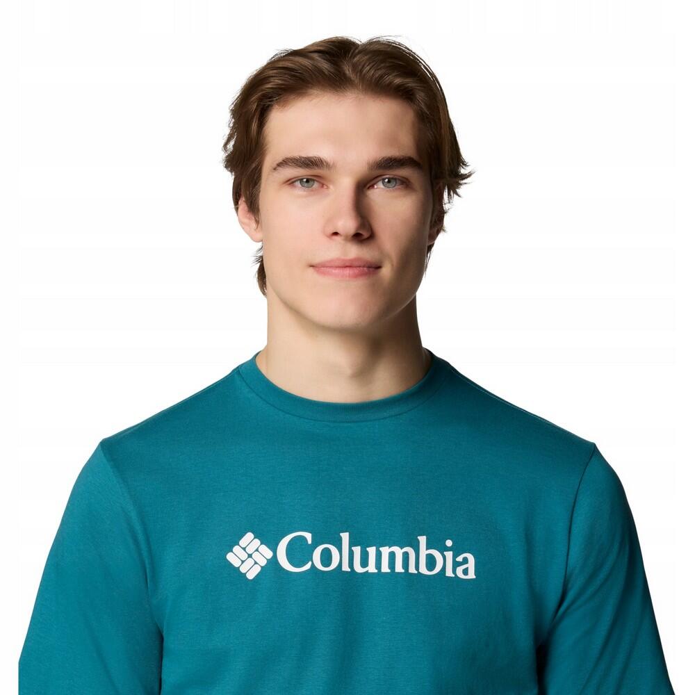Maglietta Logo Uomo Columbia Basic Blu 4/4