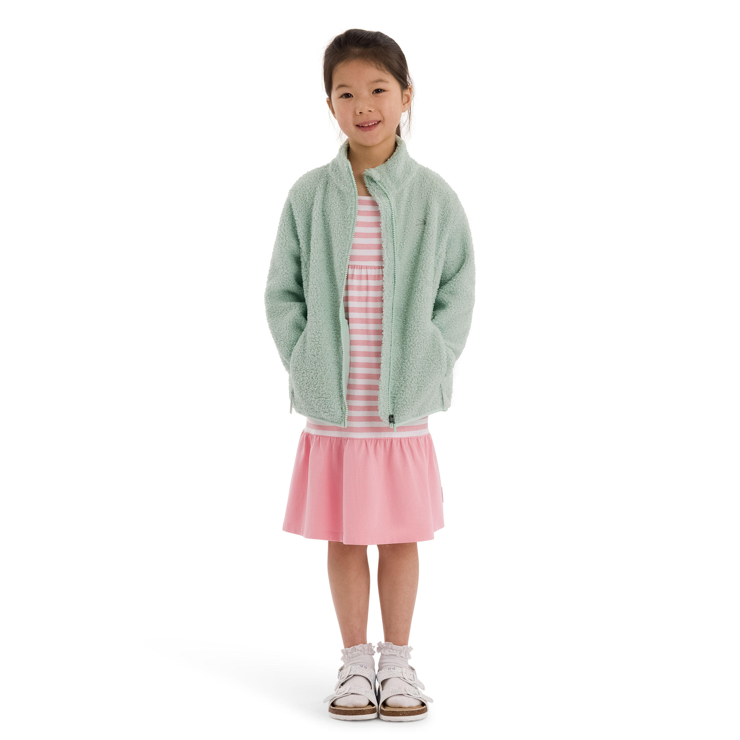 Girls Full Front Zip Fleece Jacket - Lunner 4/5