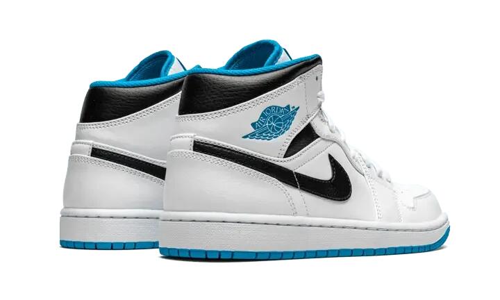 Air Jordan 1 Mid Laser Blue 3/4