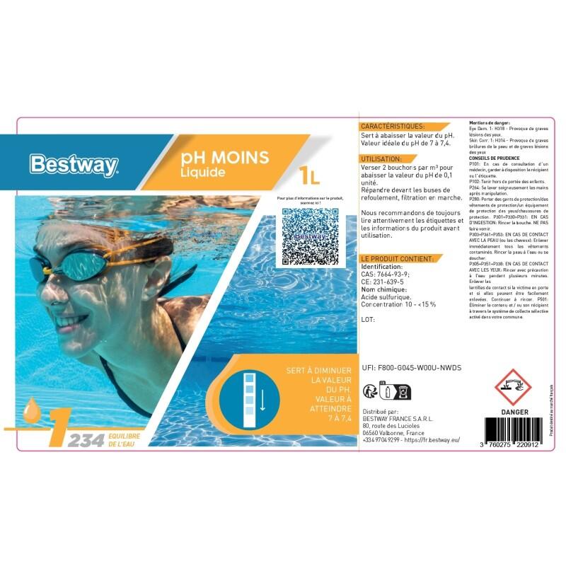 Bestway pH Moins Liquide - 1 Litre 4/4