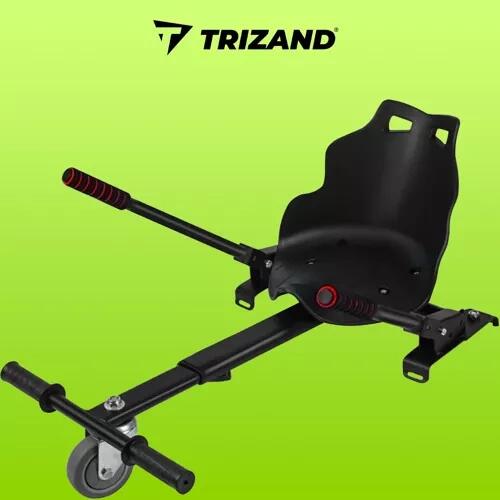 Scaun pentru hoverboard, Hoverkart, reglabil, negru, greutate maxima 130 kg