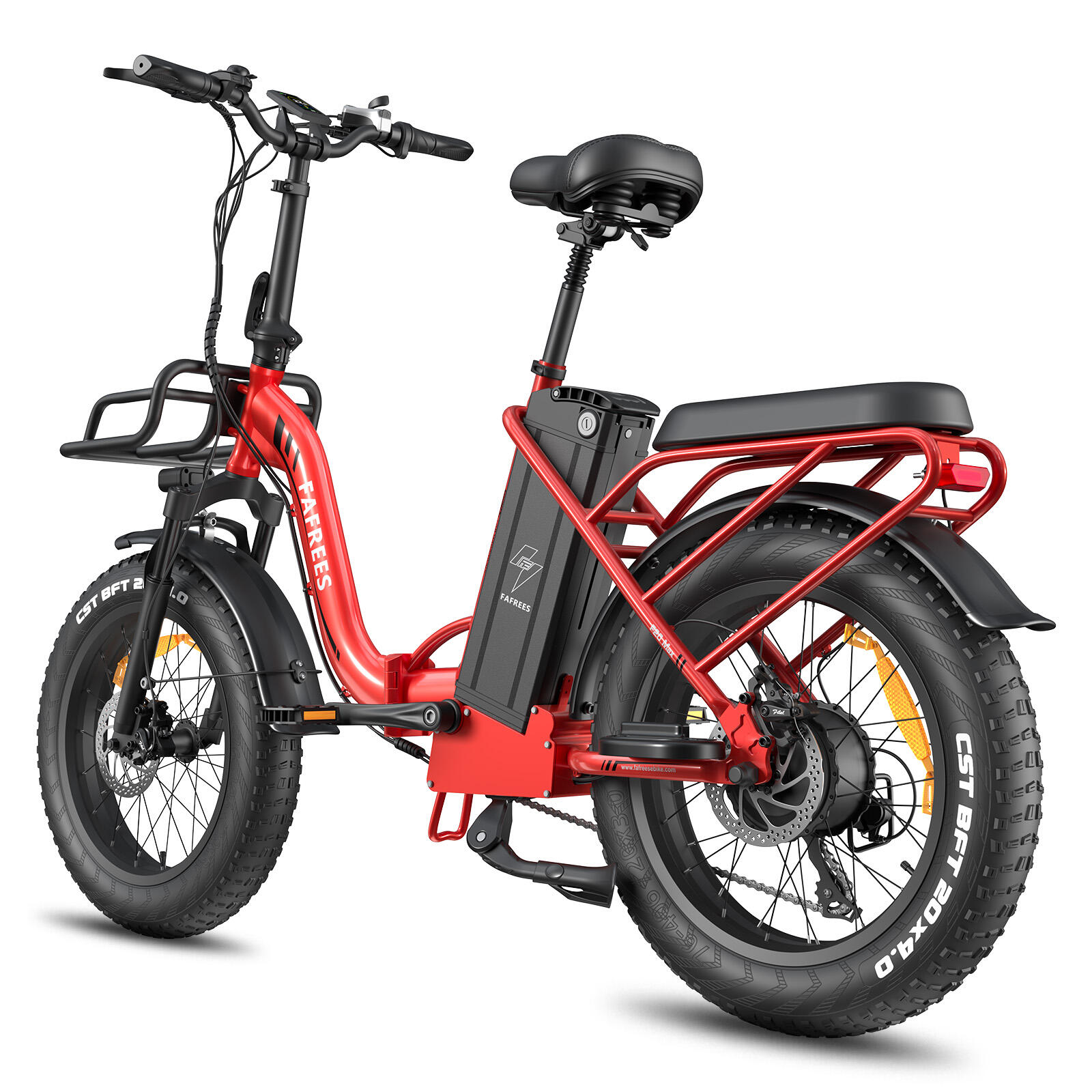 Bicicleta elétrica dobrável FAFREES F20 Max com bateria de 48V 30Ah e visor LCD 5/7