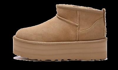 Laarzen - casual - vrouwen - classic ultra mini - suède - mosterd